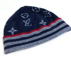 Bonnet Monogram Stripes Double Knit Cap Knit Hat